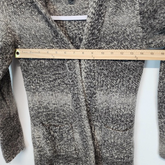 Banana Republic Alpaca Cardigan Womens XS Gray Hooded Long Sleeve Wool Pockets - Picture 13 of 15
